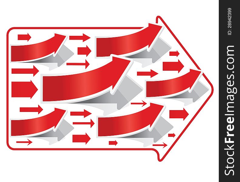 Red Arrows. Image for your design.