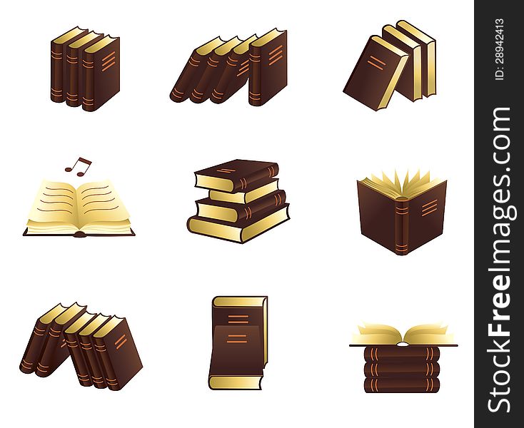 Book Icons Set.