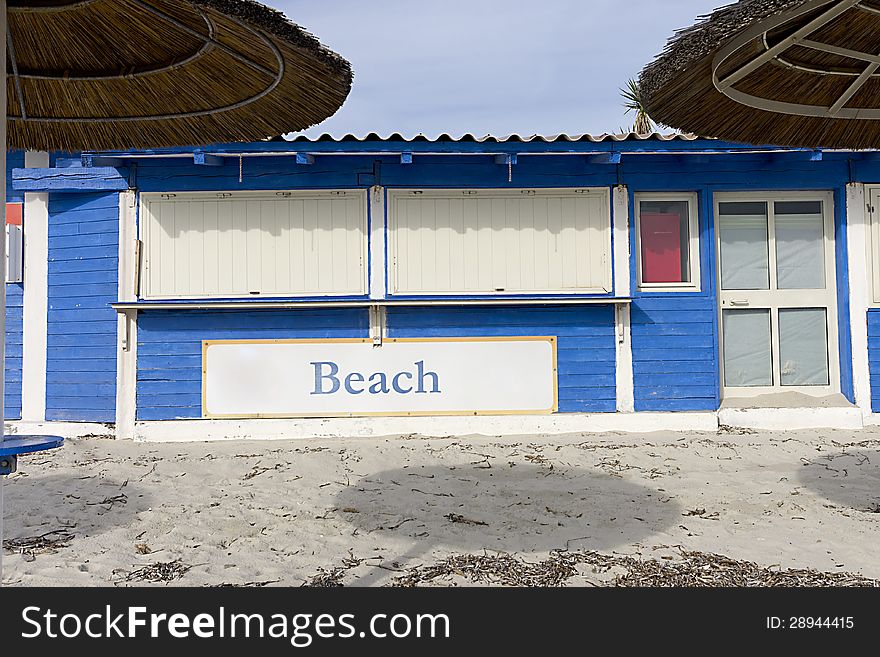 Beach bar closed