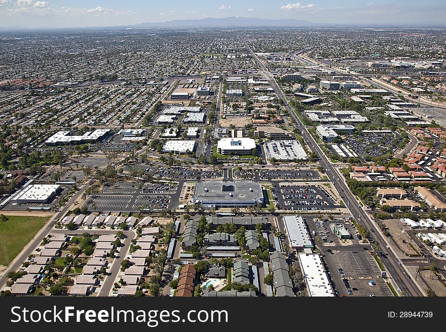 Office and residential area of Phoenix, Arizona. Office and residential area of Phoenix, Arizona