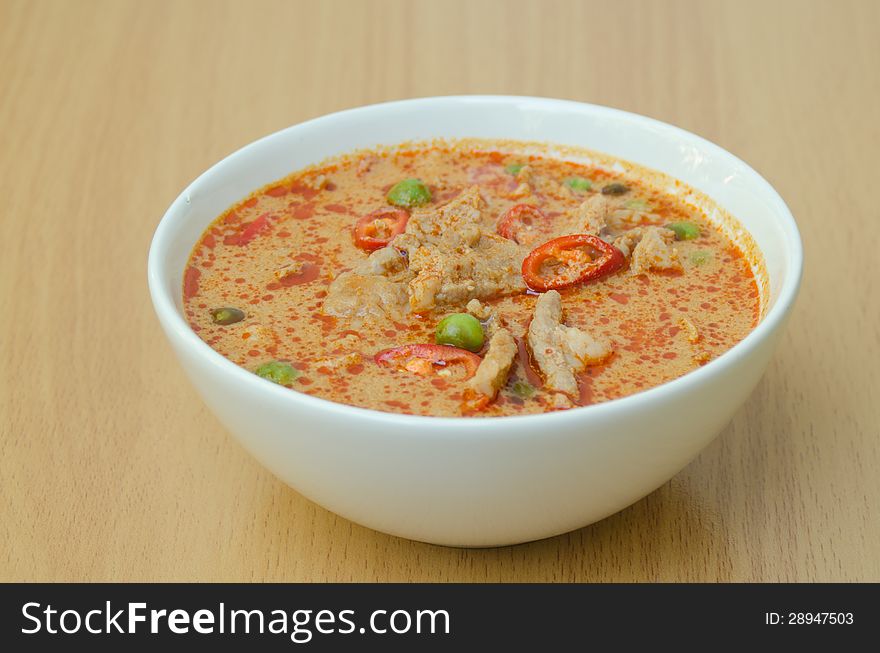 Savory curry with pork (Pa Nang). Savory curry with pork (Pa Nang)