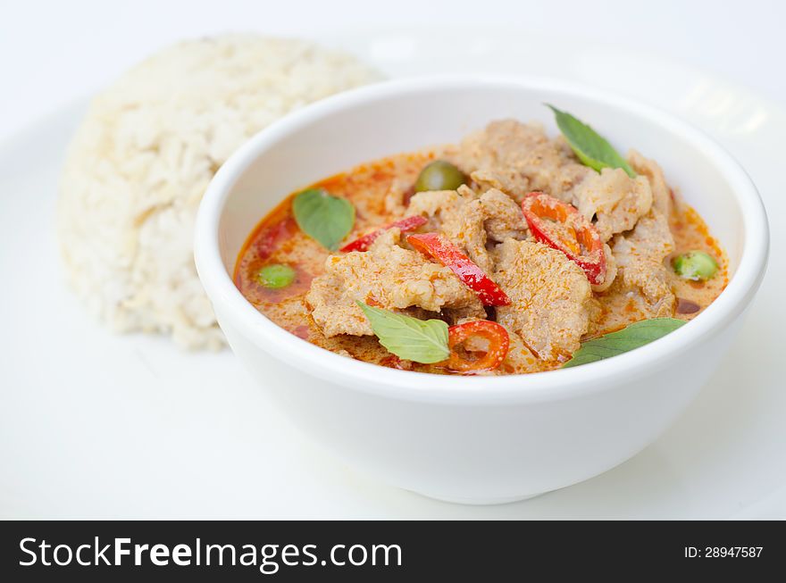 Savory curry with pork (Pa Nang). Savory curry with pork (Pa Nang)