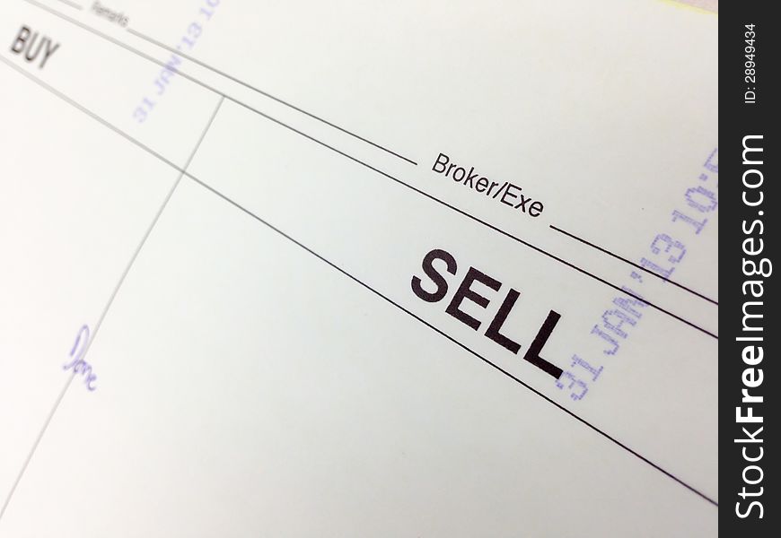 Buy And Sell Order Note