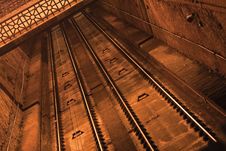 Rails In A Tunnel Royalty Free Stock Photography Rails In A Tunnel Royalty Free Stock Photography