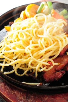 Pan Fried Spagetti Stock Image Pan Fried Spagetti Stock Image