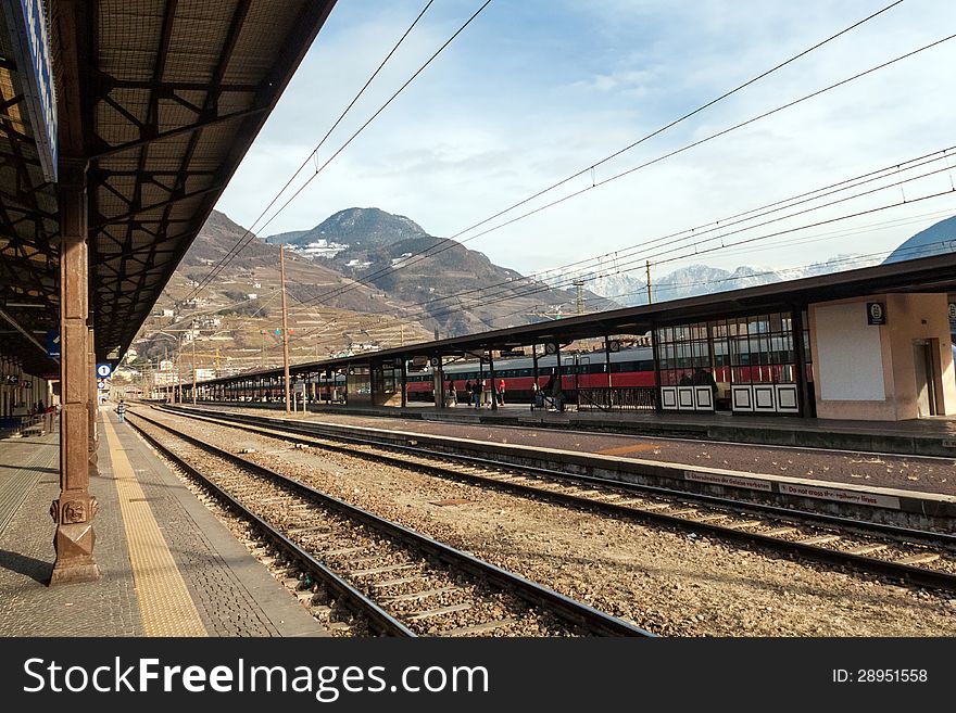 Bolzano railway station, South tyrol