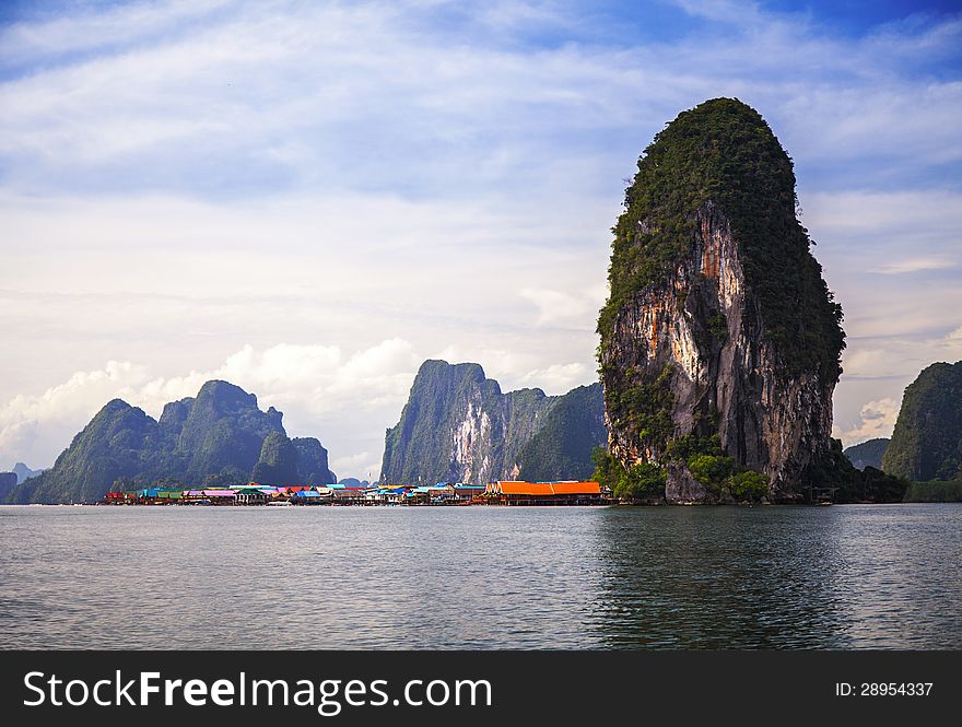 Punyee Fisherman Floating Village, Phang-gna, Southern Of Thailand