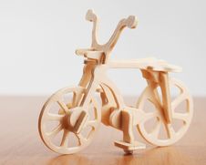 Wooden Bicycle Toy Royalty Free Stock Images