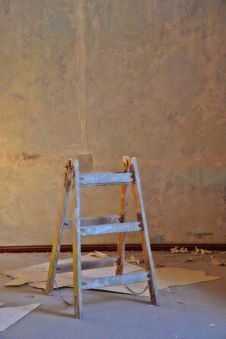 A Ladder In A Room Royalty Free Stock Photography A Ladder In A Room Royalty Free Stock Photography