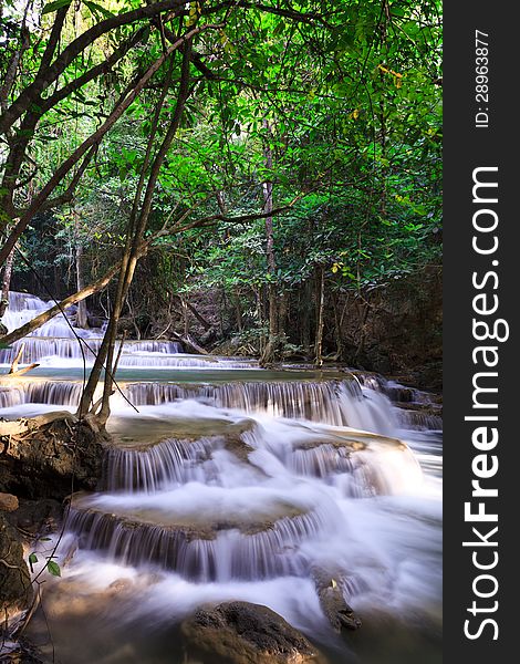 Waterfall landscape in deep forest of Thailand