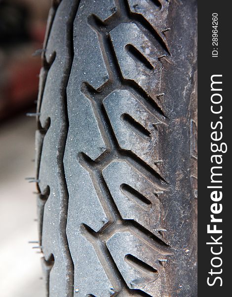 Closeup Motorcycle tire Style.