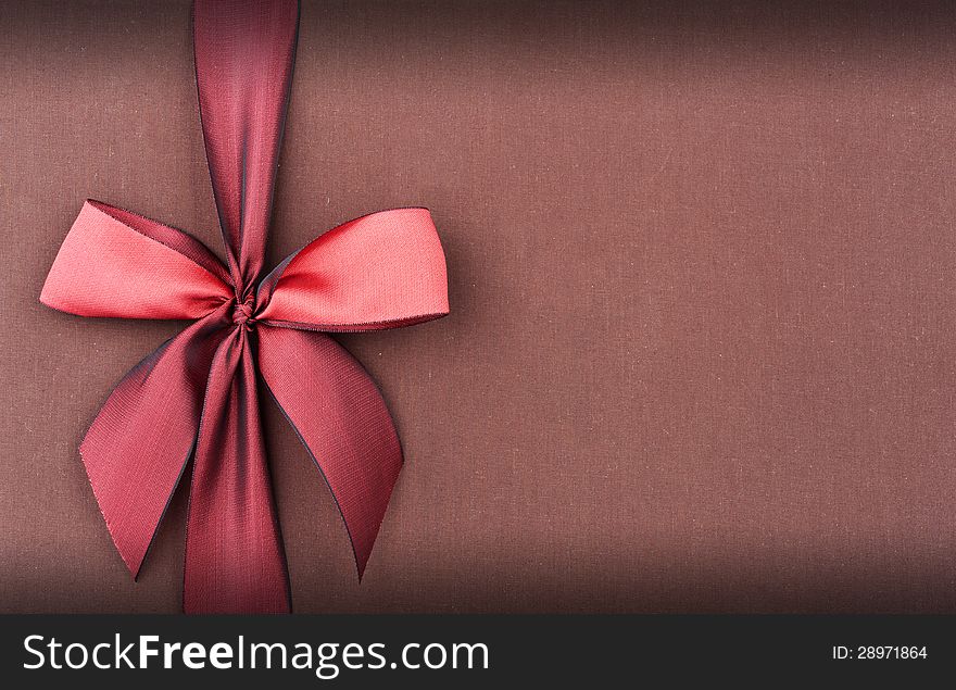 Cover gift box with red bow