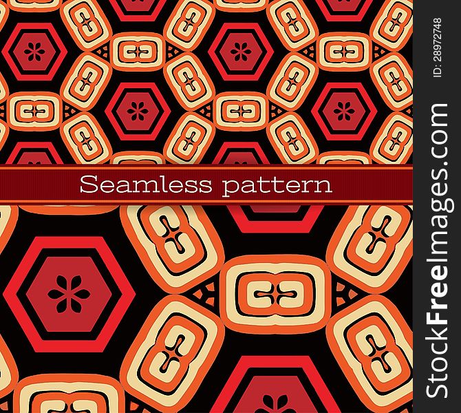 Vector geometric seamless pattern