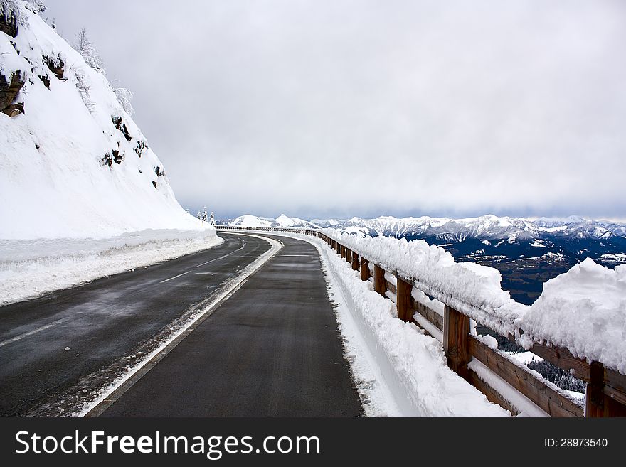 Rossfeld mountain road in Germany