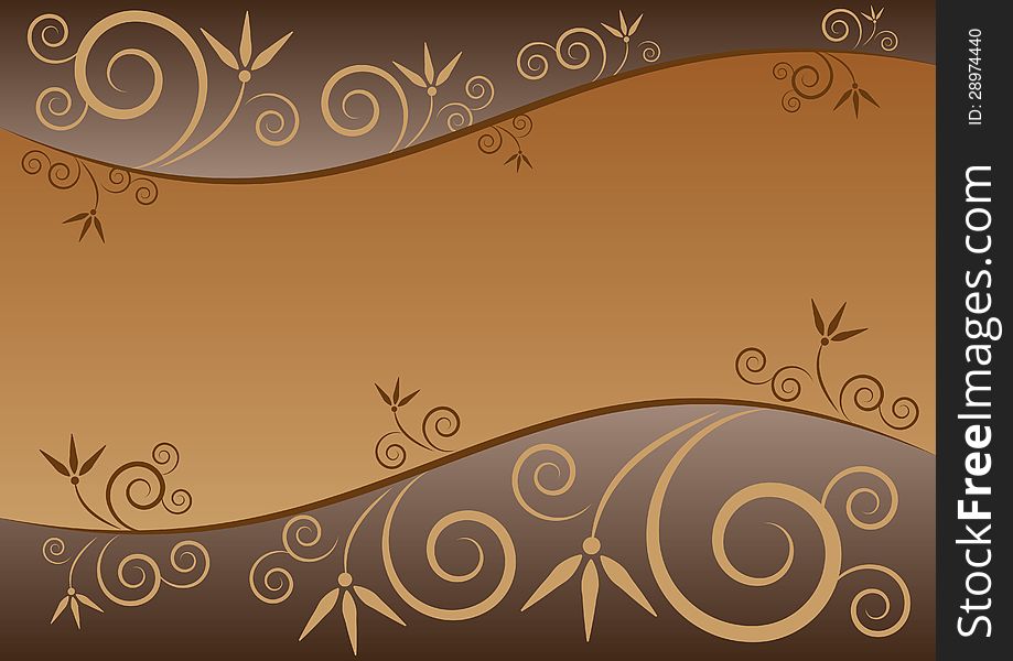 Background cut in half by river, added some floral and spiral ornaments. Background cut in half by river, added some floral and spiral ornaments.