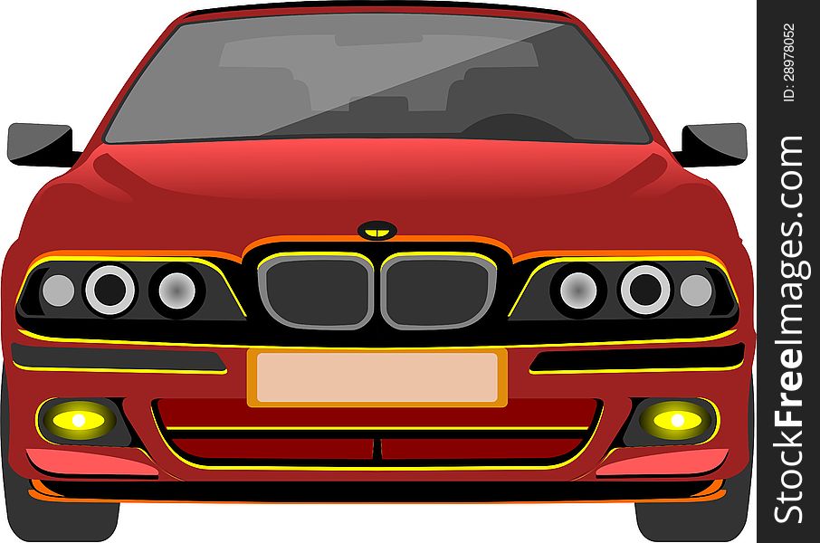 Vector of the red car