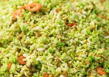 Green Rice With Shrimp Close-up Stock Photos Green Rice With Shrimp Close-up Stock Photos