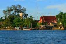 Waterfront House In Thai Style, Thailand Royalty Free Stock Photography Waterfront House In Thai Style, Thailand Royalty Free Stock Photography