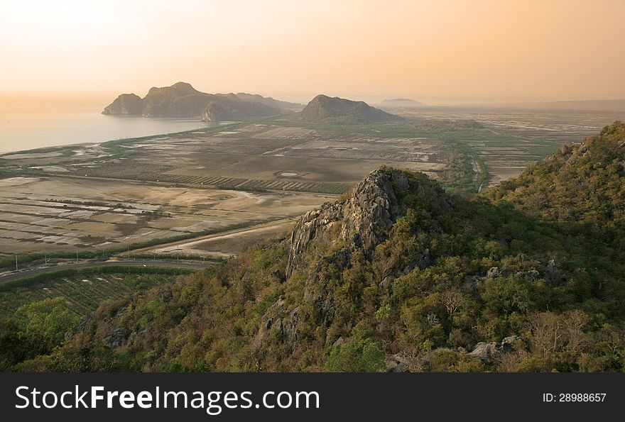 View from top of mountain in Thailand. View from top of mountain in Thailand.