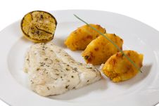 Fish Fillet With Potato Patties Stock Images Fish Fillet With Potato Patties Stock Images
