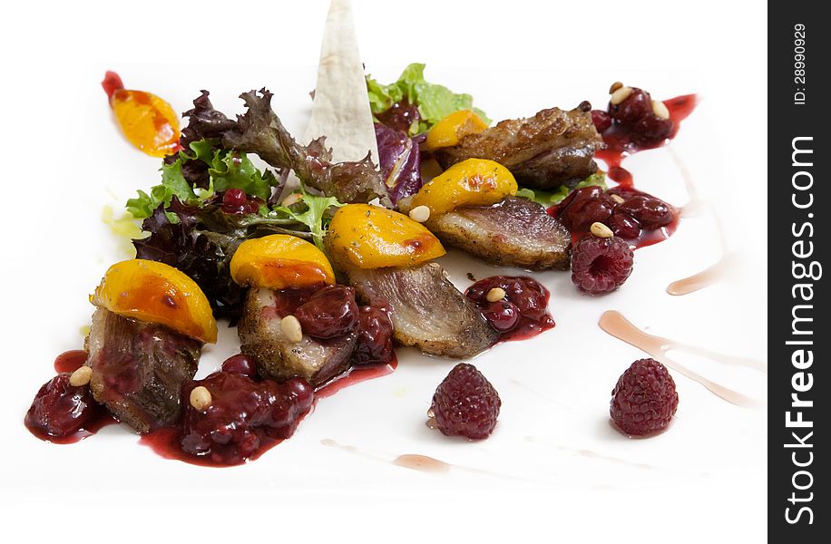 Lamb With Fruit And Berry Sauce