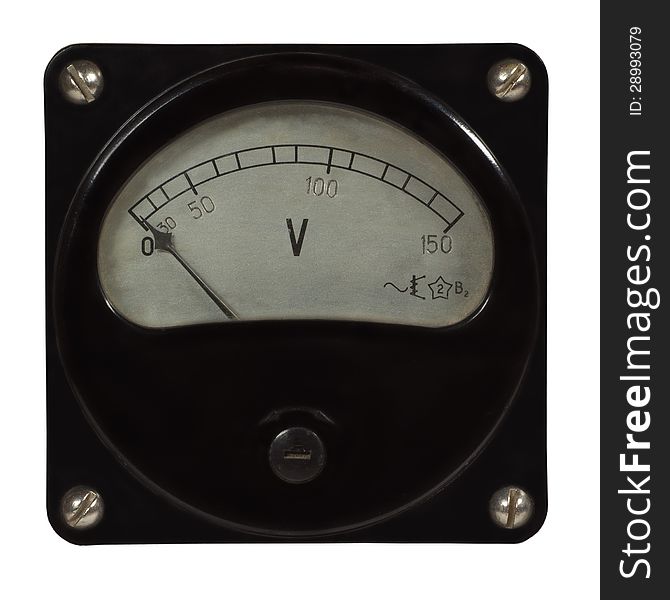 Retro old voltmeter
