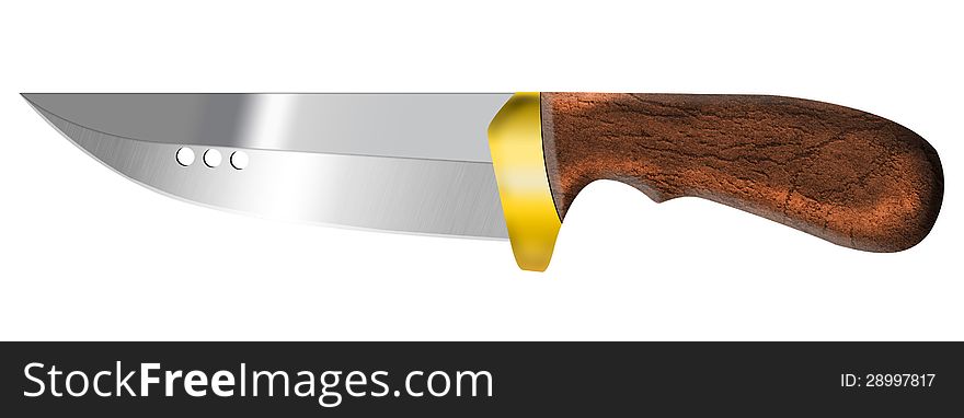 Knife,  on white background