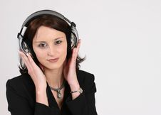 Businesswoman Listening To Her Favorite Music Royalty Free Stock Images