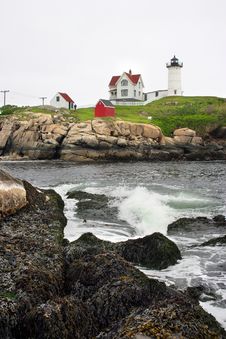 Cape Neddick Lighthouse, Maine Royalty Free Stock Photos