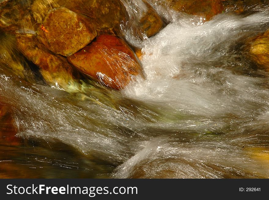 Water Flowing Over The Rocks
