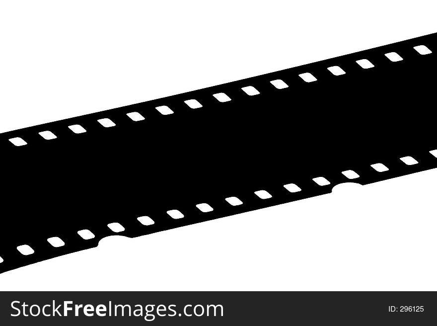 Just the basic shape of a strip of 35mm film in black. Just the basic shape of a strip of 35mm film in black