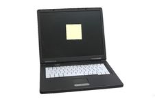 Laptop Notebook Isolated On Wh Royalty Free Stock Photography