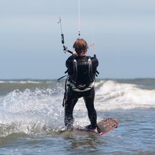 Kite Boarder In Action Royalty Free Stock Photo