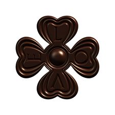 Chocolate Love Clover Candy Isolated Royalty Free Stock Image Chocolate Love Clover Candy Isolated Royalty Free Stock Image