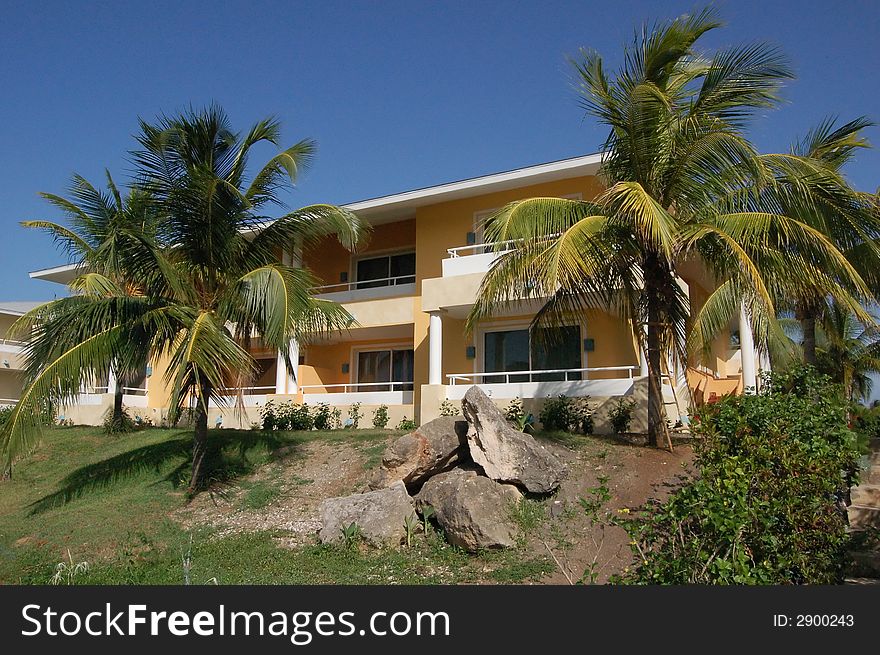 One of many bungalows on the Varadero Palm beach, Cuba. One of many bungalows on the Varadero Palm beach, Cuba