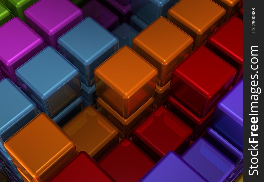 Closeup Texture Of Cubes