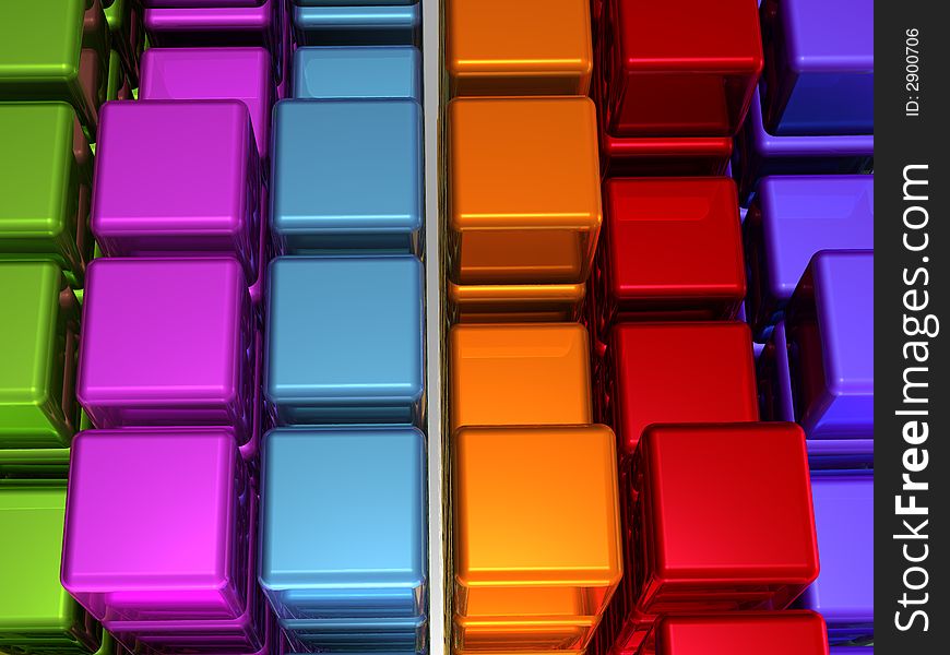 Closeup Texture Of Cubes