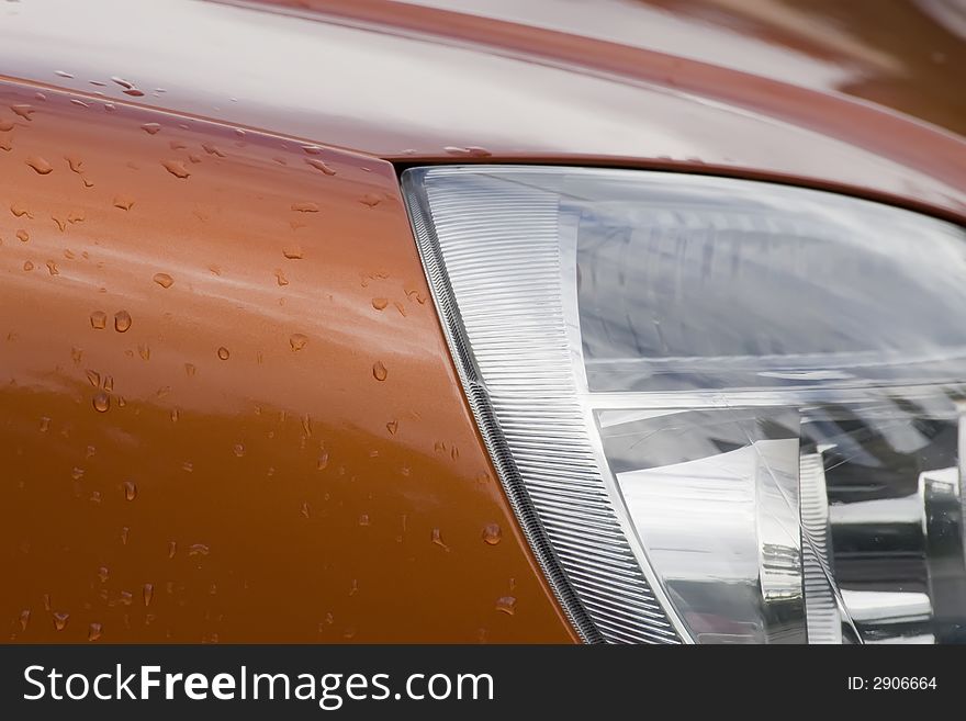 Water drops on car