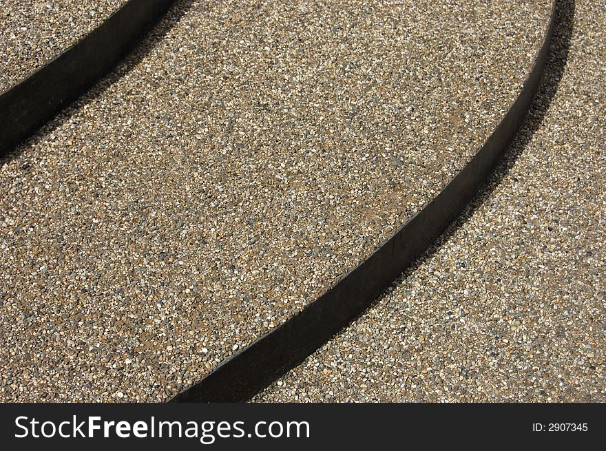 Abstract view of steps constructed with small pebbles. Abstract view of steps constructed with small pebbles