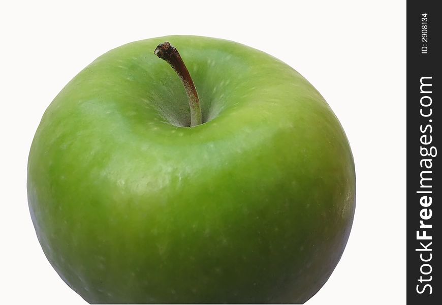 Green apple isolated in white background