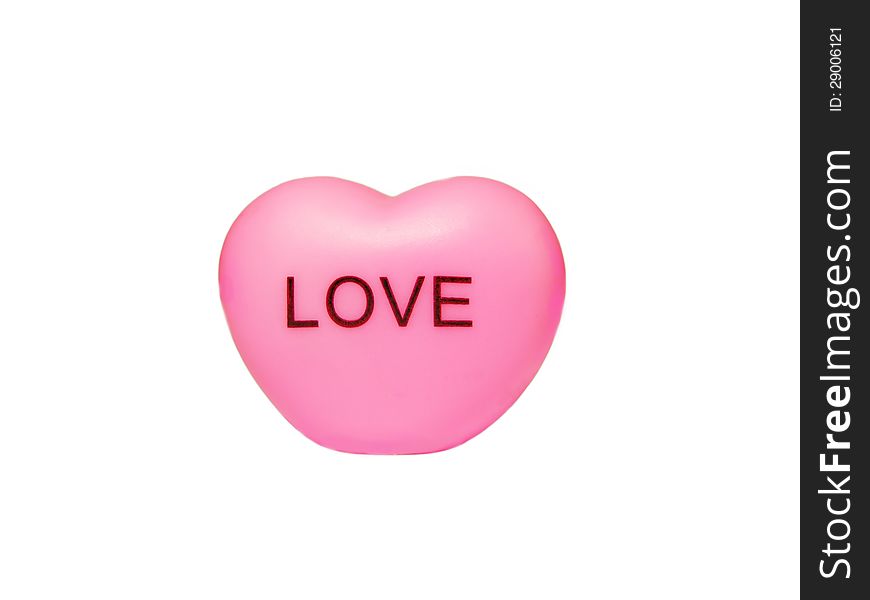 Pink heart isolated on white background. Pink heart isolated on white background