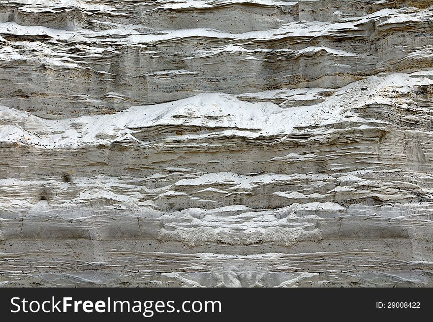 Texture of slope of sandy mountain