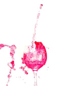 Pouring Red Wine Into A Wine Glass Royalty Free Stock Photo