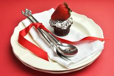 Red Theme Formal Dinner Table Setting. Royalty Free Stock Image Red Theme Formal Dinner Table Setting. Royalty Free Stock Image
