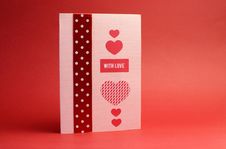 Love Theme Handmade Gift Card Royalty Free Stock Photography