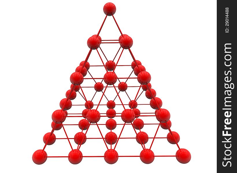 3d atoms connect and white background