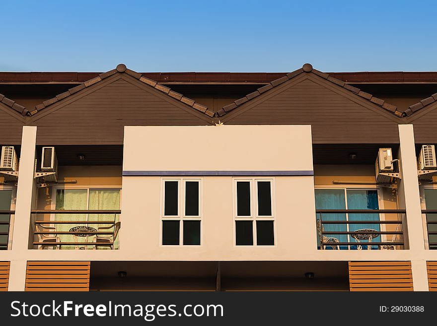 Front of townhouse with terrace for relaxing