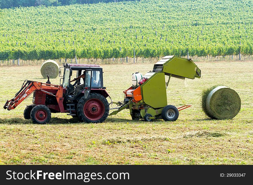 Made the bales of domestic animals