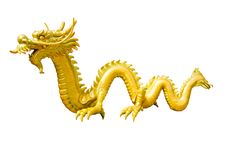 Golden Dragon Sculpture Royalty Free Stock Image Golden Dragon Sculpture Royalty Free Stock Image
