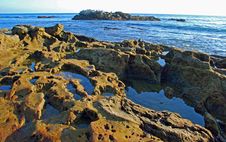 Bird Rock Off Heisler Park. Laguna Beach, California Stock Images